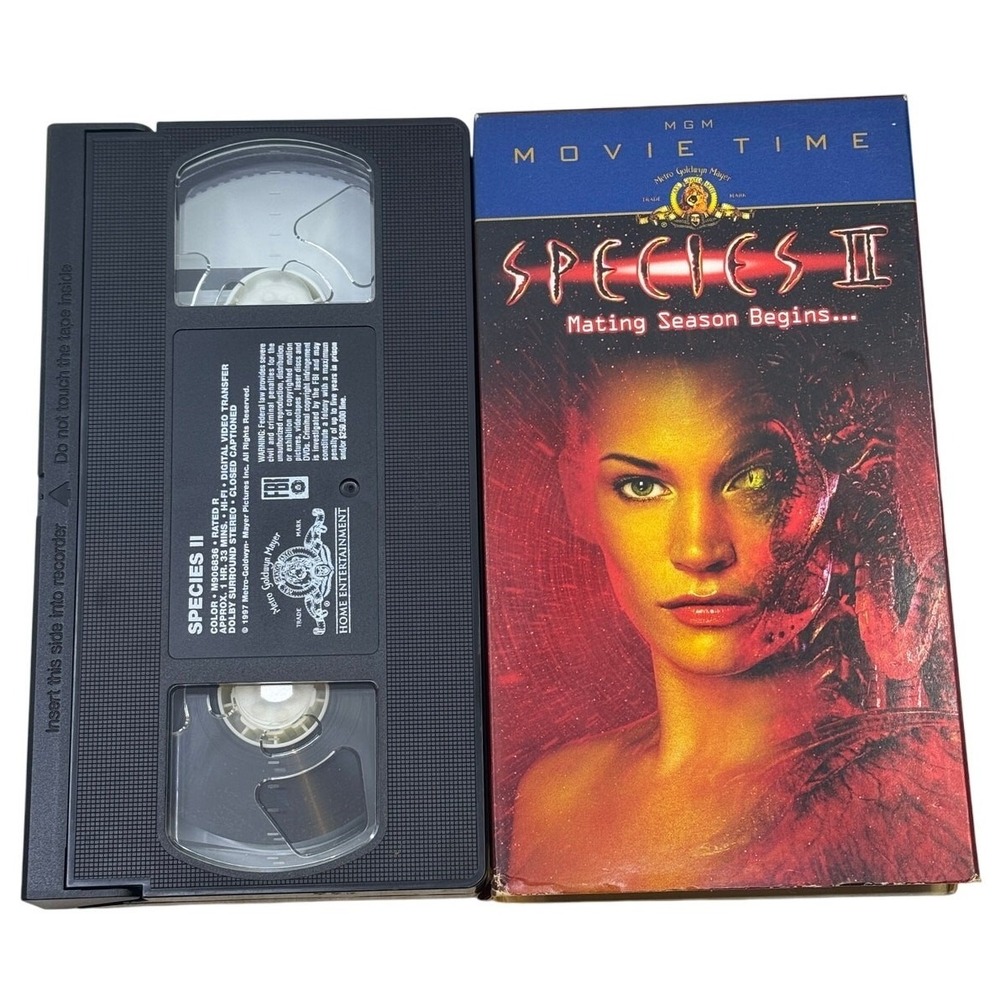Species II VHS 1998 MGM Movie Time Sci-Fi Horror‎ Thriller